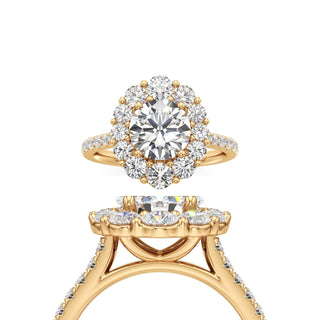 Kestrel Round Floral Cluster Halo