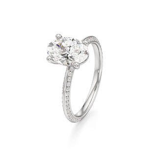 Knife Edge Channel Set Basket Radiant Engagement Ring