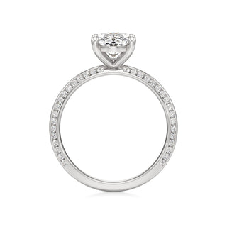 Knife Edge Channel Set Basket Radiant Engagement Ring