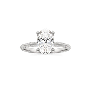 Knife Edge Channel Set Basket Radiant Engagement Ring