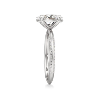 Knife Edge Channel Set Basket Radiant Engagement Ring