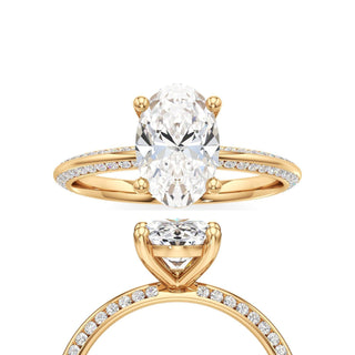 Knife Edge Channel Set Basket Radiant Engagement Ring
