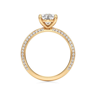 Knife Edge Channel Set Basket Radiant Engagement Ring