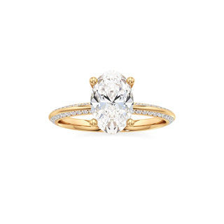 Knife Edge Channel Set Basket Radiant Engagement Ring