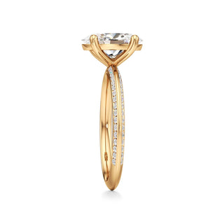 Knife Edge Channel Set Basket Radiant Engagement Ring