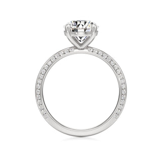 Knife Edge Channel Set Basket Radiant Engagement Ring
