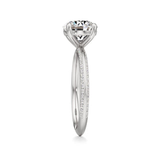 Knife Edge Channel Set Basket Radiant Engagement Ring