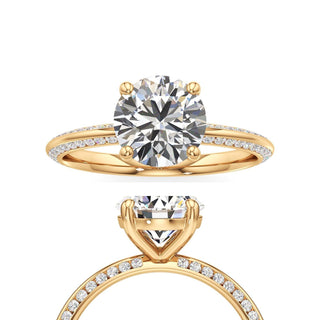 Knife Edge Channel Set Basket Radiant Engagement Ring