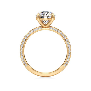 Knife Edge Channel Set Basket Radiant Engagement Ring