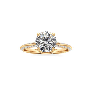Knife Edge Channel Set Basket Radiant Engagement Ring