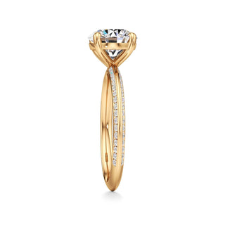 Knife Edge Channel Set Basket Radiant Engagement Ring