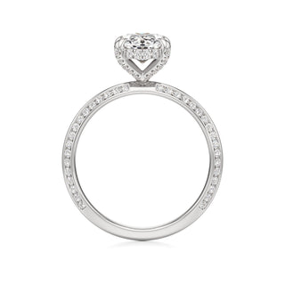Knife Edge Channel Set Diamond Basket Round Engagement Ring