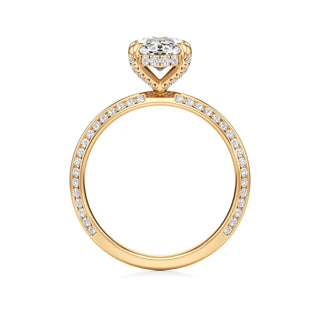 Knife Edge Channel Set Diamond Basket Round Engagement Ring