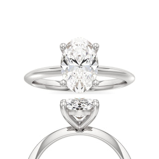Knife Edge Plain Basket Emerald Engagement Ring
