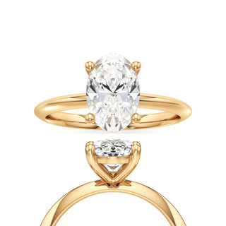 Knife Edge Plain Basket Emerald Engagement Ring