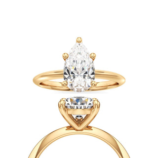 Knife Edge Plain Basket Emerald Engagement Ring