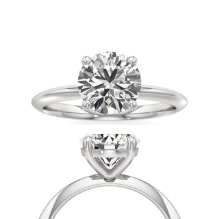 Knife Edge Plain Basket Emerald Engagement Ring