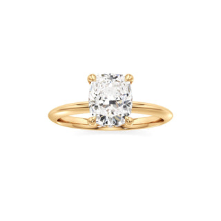 Knife Edge Plain Diamond Basket Marquise Engagement Ring