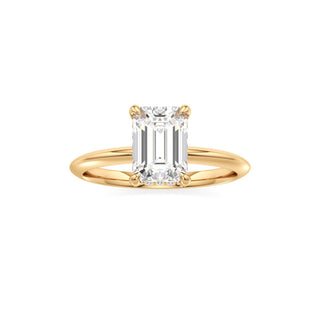 Knife Edge Plain Diamond Basket Marquise Engagement Ring