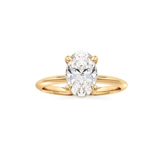 Knife Edge Plain Diamond Basket Marquise Engagement Ring