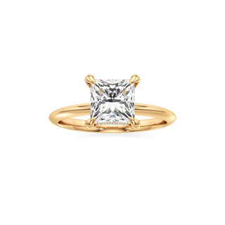 Knife Edge Plain Diamond Basket Marquise Engagement Ring