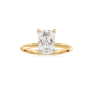 Knife Edge Plain Diamond Basket Marquise Engagement Ring
