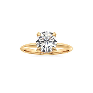 Knife Edge Plain Diamond Basket Marquise Engagement Ring