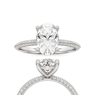 Knife Edge Prong Set Basket Round Engagement Ring