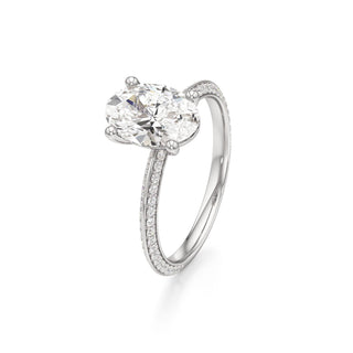 Knife Edge Prong Set Basket Round Engagement Ring