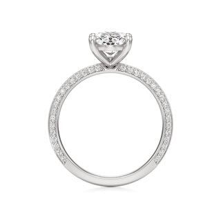Knife Edge Prong Set Basket Round Engagement Ring