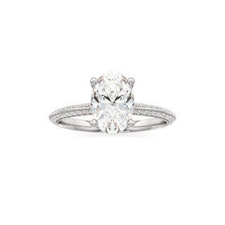 Knife Edge Prong Set Basket Round Engagement Ring