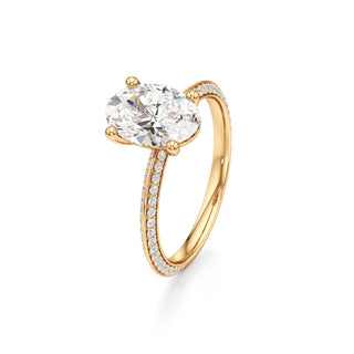 Knife Edge Prong Set Basket Round Engagement Ring
