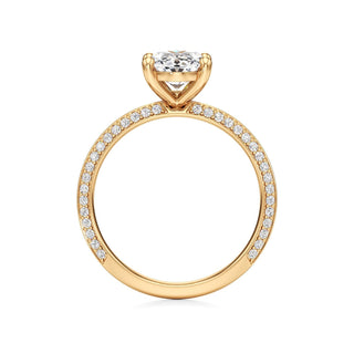 Knife Edge Prong Set Basket Round Engagement Ring