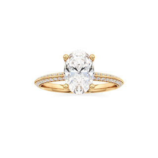 Knife Edge Prong Set Basket Round Engagement Ring