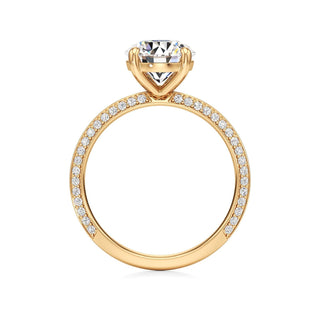 Knife Edge Prong Set Basket Round Engagement Ring