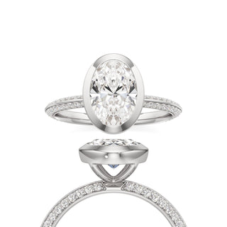 Knife Edge Prong Set Bezel Marquise Engagement Ring