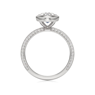 Knife Edge Prong Set Bezel Marquise Engagement Ring