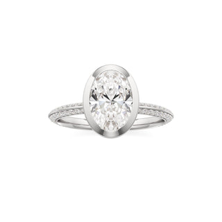 Knife Edge Prong Set Bezel Marquise Engagement Ring