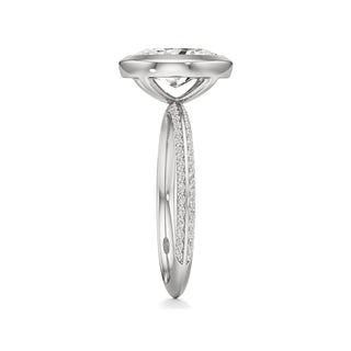 Knife Edge Prong Set Bezel Marquise Engagement Ring