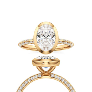 Knife Edge Prong Set Bezel Marquise Engagement Ring