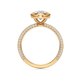 Knife Edge Prong Set Bezel Marquise Engagement Ring
