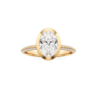 Knife Edge Prong Set Bezel Marquise Engagement Ring