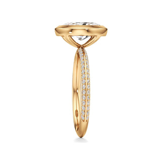 Knife Edge Prong Set Bezel Marquise Engagement Ring