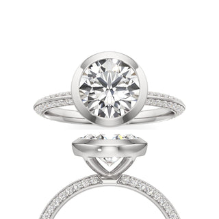 Knife Edge Prong Set Bezel Marquise Engagement Ring