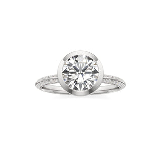 Knife Edge Prong Set Bezel Marquise Engagement Ring