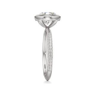 Knife Edge Prong Set Bezel Marquise Engagement Ring