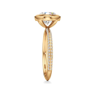 Knife Edge Prong Set Bezel Marquise Engagement Ring