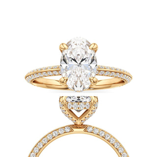 Knife Edge Prong Set Diamond Basket Radiant Engagement Ring