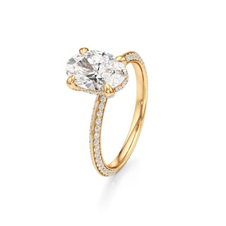Knife Edge Prong Set Diamond Basket Radiant Engagement Ring