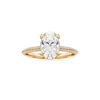 Knife Edge Prong Set Diamond Basket Radiant Engagement Ring
